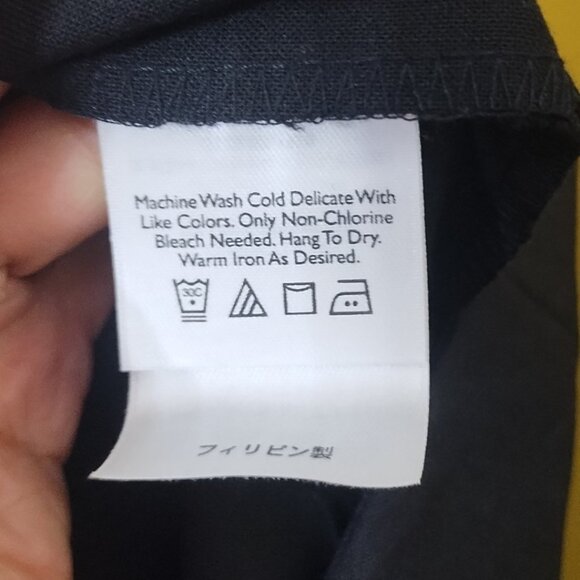 VTG Y2K Eddie Bauer Black Wool Blend Long Pencil Skirt Size 6 Classic Minimalist - Picture 4 of 4